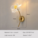 Axyaa LED Flower Wall Lamp for Bedroom Dining Room Living Room Decor