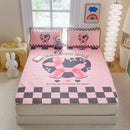 Axyaa Cool Silk Three-Piece Digital Print Latex Mat Set