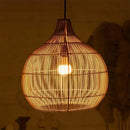 Axyaa Handwoven Rattan Birdcage Pendant Lamp for Living Room, Dining Room, Restaurant