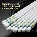 Axyaa Ceramic Chopsticks: Antibacterial, Non-slip, Easy to Clean Tableware