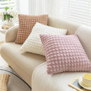 Axyaa Solid Color Elastic Puff Plaid Sofa Cushion Cover