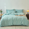 Axyaa 100% Cotton Yarn-Dyed 4-Piece Duvet Set - Ultra-Soft Bedding