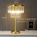 Axyaa Crystal Floor Lamp: Retro American Design for Living Room, Bedroom, Study.