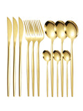 Axyaa 12pc Stainless Steel Cutlery Set - Knife, Fork, Spoon