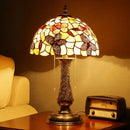 Axyaa Shell Decor Brass Vase Table Lamps LED Modern Tiffany Design for Home Bedroom