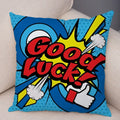 Axyaa Letters Print POP ART Pillowcase - Home Decor Cushion Cover