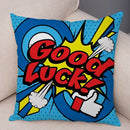 Axyaa Letters Print POP ART Pillowcase - Home Decor Cushion Cover