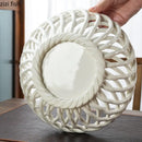 Axya Ceramic Fruit Plate & Snack Basket Set