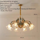 Axyaa Retro Glass Chandelier | Luxury Transparent Pendant Lamp for Home, Hotel, Villa