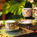 Axyaa Ceramic Coffee Cup & Saucer Set, Elegant Floral Design, High-end Latte Art Mug
