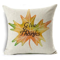 Axyaa Thanksgiving Pumpkin Ornaments Linen Throw Cushion Covers Home Decor