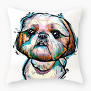 Axyaa Dog Yorkie Pug Cute Pillowcase Sofa Bedroom Decoration