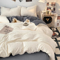 Axyaa Washed Cotton Bedding Set, Brief Style, Duvet Cover & Pillowcase, Twin-Full-Queen Sizing