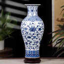 Axyaa Blue and White Porcelain Antique Vase Home Decoration