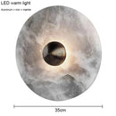 Axyaa Marble Round Wall Lamp for Bedroom Living Room Hotel LED Lighting