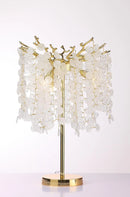 Axyaa Nordic Luxury Crystal LED Floor Lamp for Living Room, Bedroom & Sofa