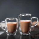 Axyaa Double Wall Glass Cup: Insulated, Handmade, Transparent Tea & Coffee Mug