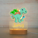 Axyaa Acrylic USB NightLight with Custom Name, Animal Design for Kids' Bedroom Décor