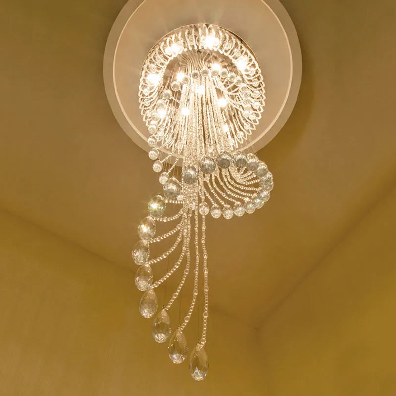 Luxury Crystal Chandelier LED Light for Living Room from Axyaa