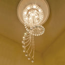 Axyaa Luxury Crystal Chandelier LED Light Fixture for Living Room & Villa