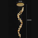 Axyaa Crystal Chandelier Stair Pendant Lamp Living Room Pendant Lights Interior Lighting