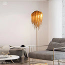 Axyaa Postmodern Tassel Chain LED Floor Lamp Gold/Silver Luxury for Living Room