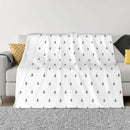 Axyaa Minimalist Christmas Tree Black & White Pattern Throw Blanket
