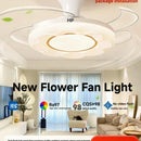Bohemian Flower Design Invisible Fan Lamp by Axyaa - Full Spectrum Light