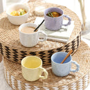 Axya Splash Ink Dots Ceramic Coffee Mugs with Twist Handle