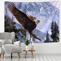 Eagle Sunset Sky Full Wall Tapestry Psychedelic Cloth Rug Home Decor Hanging - Axyaa