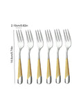 Axyaa Stainless Steel Star Drill Cutlery Set - 30pc Knife, Fork & Spoon Dining Set