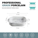 Axyaa Marble Grey Ceramic Bake Set 1500 ML Bake Pan with Handle
