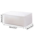 Axyaa White Wardrobe Quilt Blanket Organizer Waterproof Bag Zipper Storage