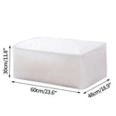 Axyaa White Wardrobe Quilt Blanket Organizer Waterproof Bag Zipper Storage