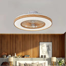 Axyaa Wood Grain Ceiling Fan Light for Kitchen Bedroom LED Integration