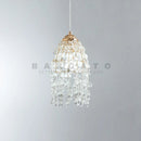 Axyaa Crystal Chandelier: Water Droplet Design Hanging Light, French Vintage Elegant Handcrafted Lighting for Dining Room & Bedroom