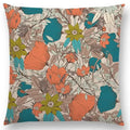 Axyaa Botanical Floral & Butterfly Cushion Cover - Home Decor Sofa Pillow Case