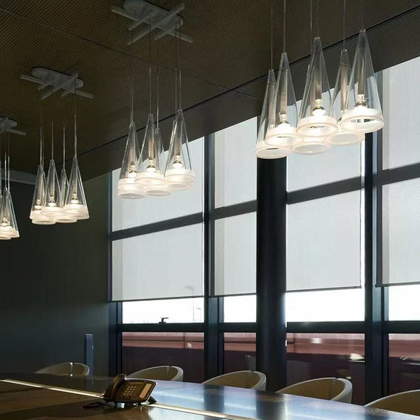 Axyaa Modern Glass Chandelier Pendant Light for Kitchen Island, Bedroom & Restaurant