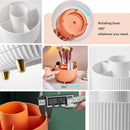 Axyaa 360° Rotating Makeup Brush Holder, 5 Slot Cup for Bathroom Dressing Table
