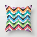 Geometric Nordic Cushion Cover in Yellow Red Blue for Sofa by Axyaa