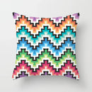 Geometric Nordic Cushion Cover in Yellow Red Blue for Sofa by Axyaa