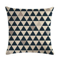 Axyaa Geometric Linen Cushion Cover: 45x45cm Pillowcase for Home Decor