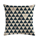 Axyaa Geometric Linen Cushion Cover: 45x45cm Pillowcase for Home Decor