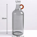 Axyaa Gray Glass Vase Hydroponics Plant Pot Table Decoration Flowers Arrangement Aesthetic Decor