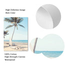 Axyaa Beach Vibes Canvas Poster: Starfish Shell Palm Tree Wall Art Print