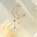 Axyaa Crystal Sun Catcher Prism Ball Moon Rainbow Wind Chimes Home Garden Decoration