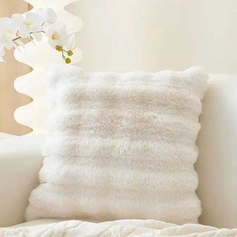 Axyaa Winter Plush Pillow Case: Nordic Home Decor Rectangle Cover