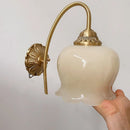 Axyaa Copper Cream Lily Of The Valley Wall Lamp for Bedroom and Living Room