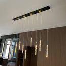 Axyaa Luxury Crystal LED Chandelier for Staircase Living Room