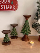Axya Vintage Christmas Tree Candle Holders: Festive Home Decor & Photography Props